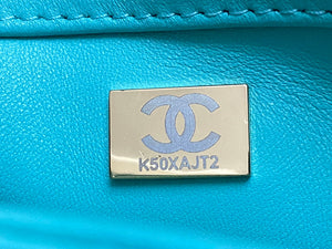 Chanel AS4654 Trendy CC Flap Bag With Top Handle Blue Lambskin Multicolor Logo - Default Title - View 9