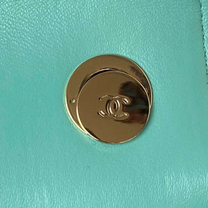 Chanel AS4654 Trendy CC Flap Bag With Top Handle Lambskin & Gold-Tone Metal Blue - Default Title - View 7