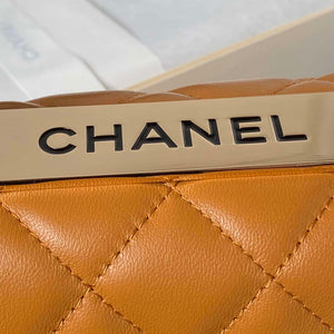 Chanel AS4654 Trendy CC Flap Bag With Top Handle Lambskin & Gold-Tone Metal Orange - Default Title - View 7