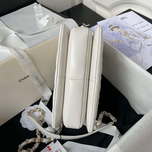 Chanel AS4654 Trendy CC Flap Bag With Top Handle Lambskin & Gold-Tone Metal White - Default Title - View 5