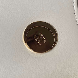 Chanel AS4654 Trendy CC Flap Bag With Top Handle Lambskin & Gold-Tone Metal White - Default Title - View 7