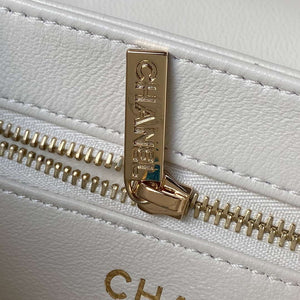 Chanel AS4654 Trendy CC Flap Bag With Top Handle Lambskin & Gold-Tone Metal White - Default Title - View 9
