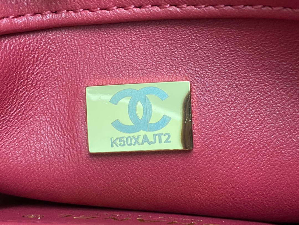 Chanel AS4654 Trendy CC Flap Bag With Top Handle Lambskin & Gold-Tone Metal Wine Red