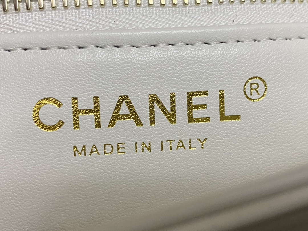Chanel AS4654 Trendy CC Flap Bag With Top Handle White Lambskin Multicolor Logo - Default Title - View 8