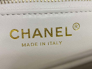 Chanel AS4654 Trendy CC Flap Bag With Top Handle White Lambskin Multicolor Logo - Default Title - View 8