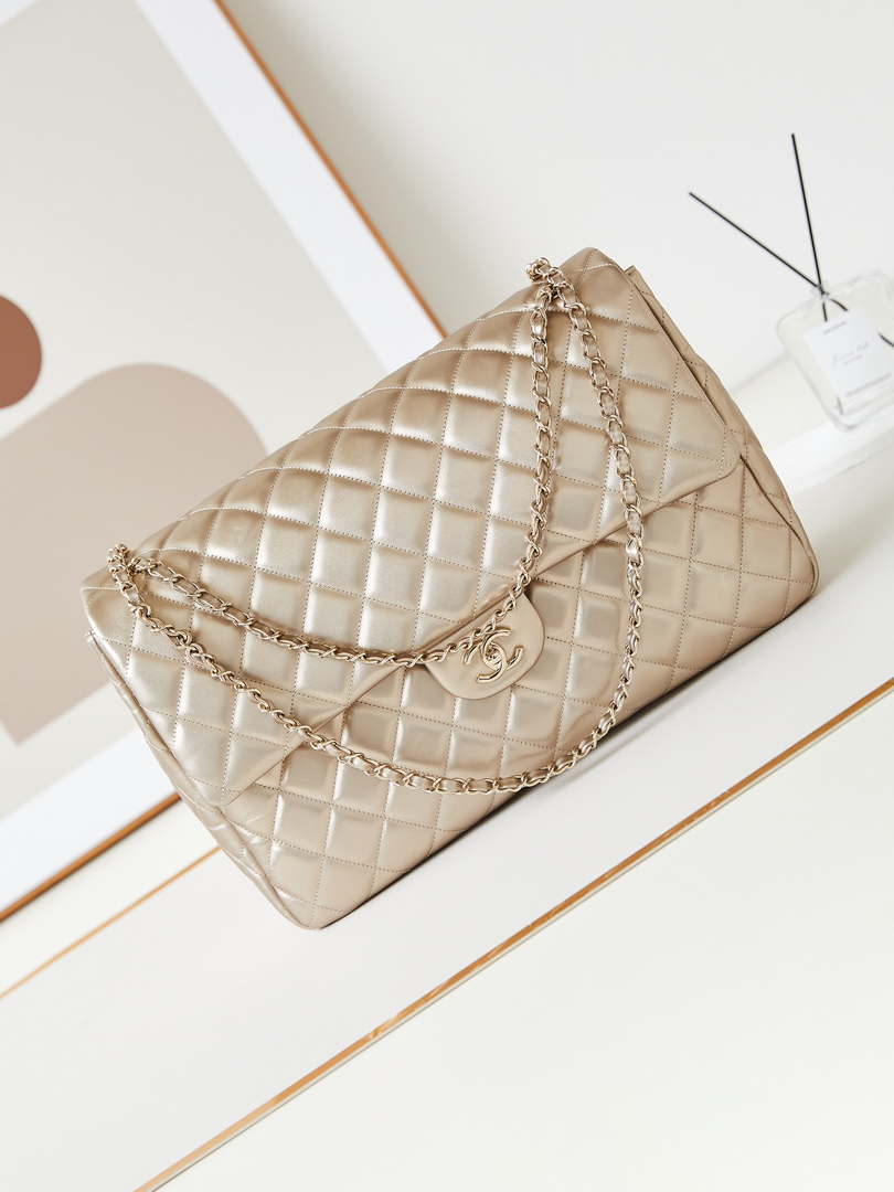 Chanel AS4661 Flap Bag CF Airport Calfskin & Gold-Tone Metal - Default Title - View 1