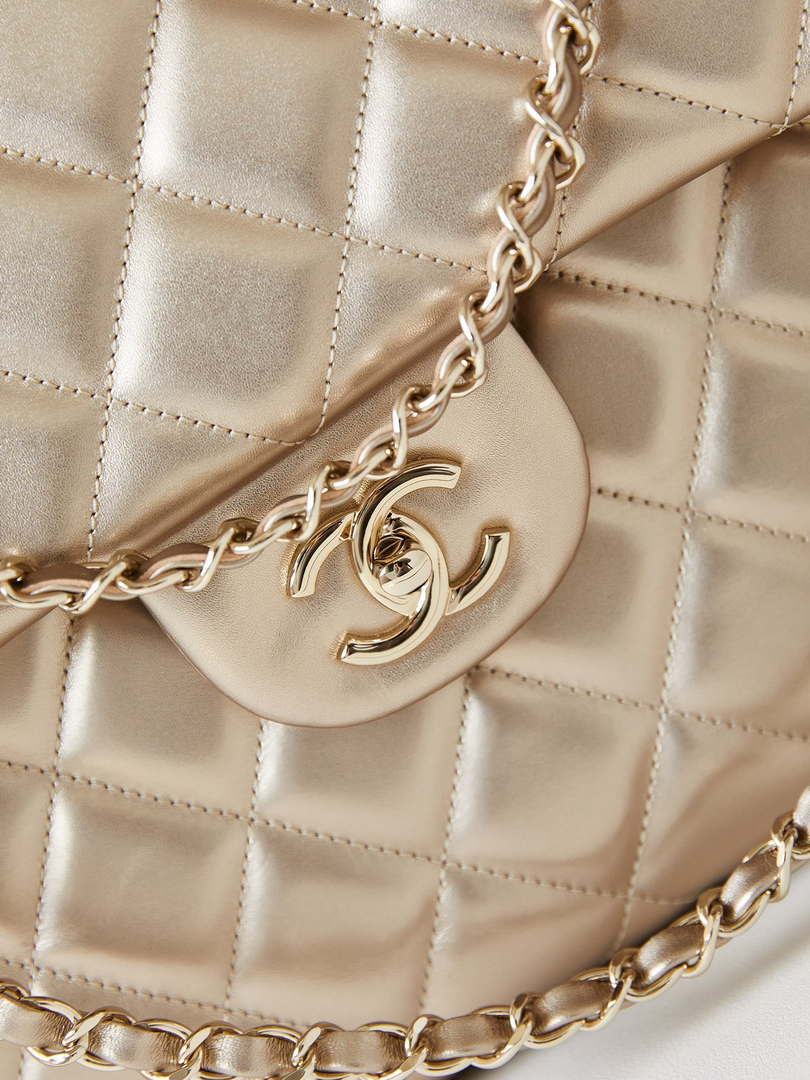 Chanel AS4661 Flap Bag CF Airport Calfskin & Gold-Tone Metal
