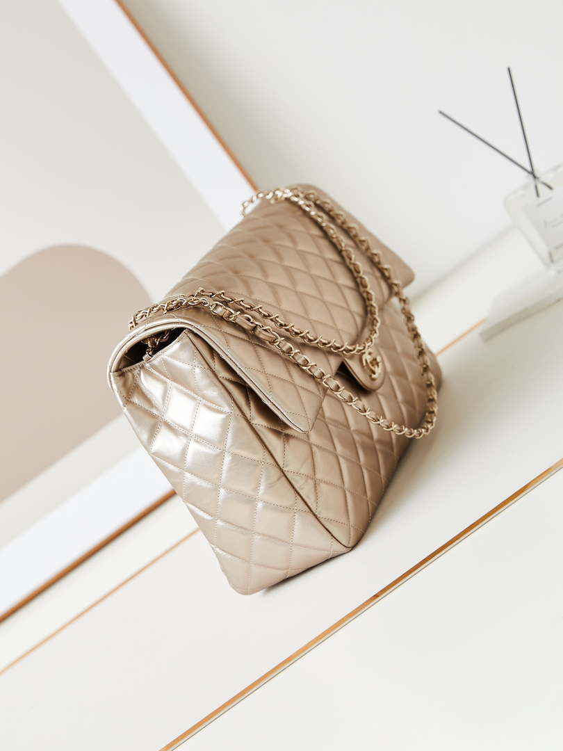 Chanel AS4661 Flap Bag CF Airport Calfskin & Gold-Tone Metal - Default Title - View 3