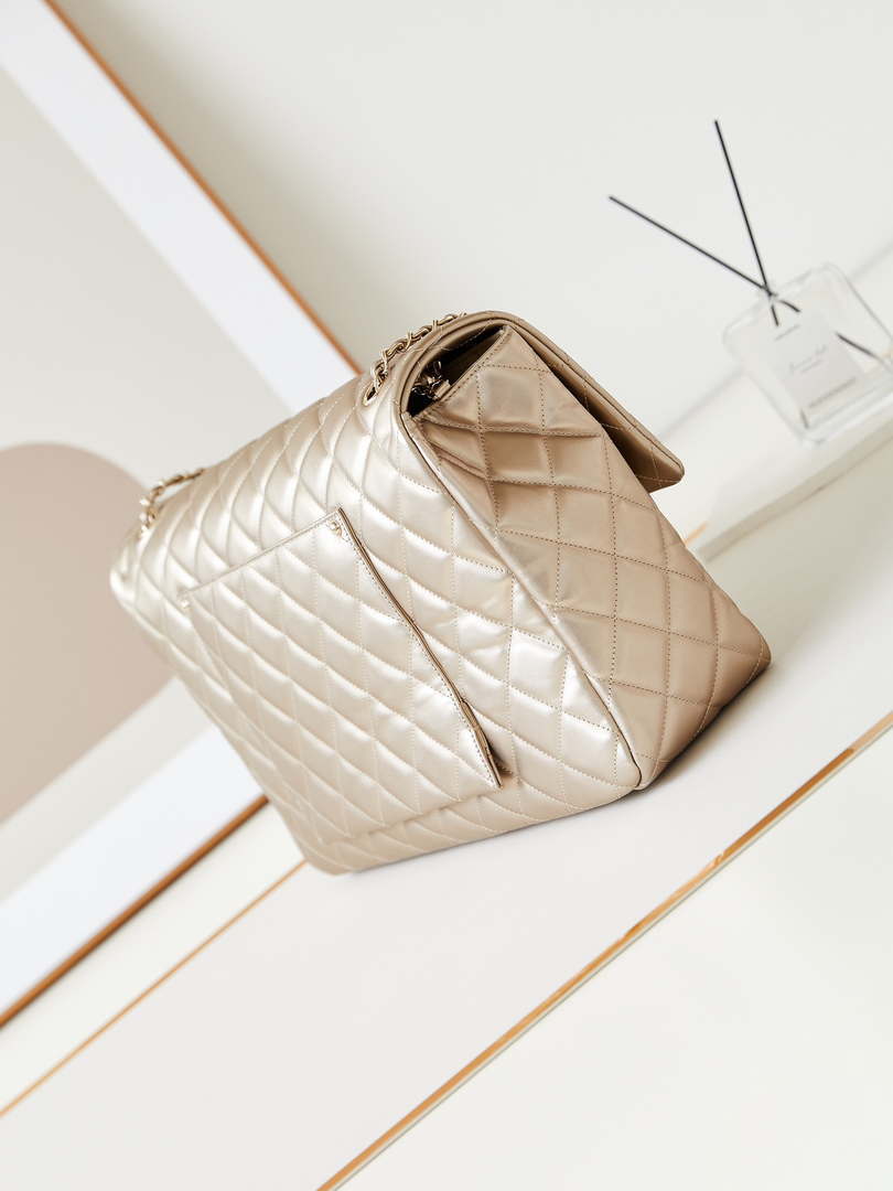 Chanel AS4661 Flap Bag CF Airport Calfskin & Gold-Tone Metal - Default Title - View 4