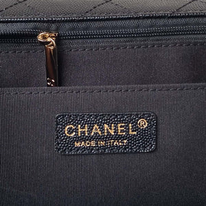 Chanel AS4661 Flap Bag CF Airport Calfskin & Gold-Tone Metal Black - Default Title - View 7
