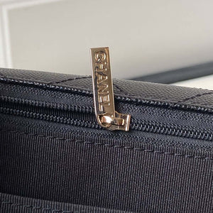 Chanel AS4661 Flap Bag CF Airport Calfskin & Gold-Tone Metal Black - Default Title - View 9