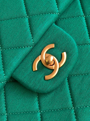 Chanel AS4661 Flap Bag CF Airport Calfskin & Gold-Tone Metal Green - Default Title - View 5
