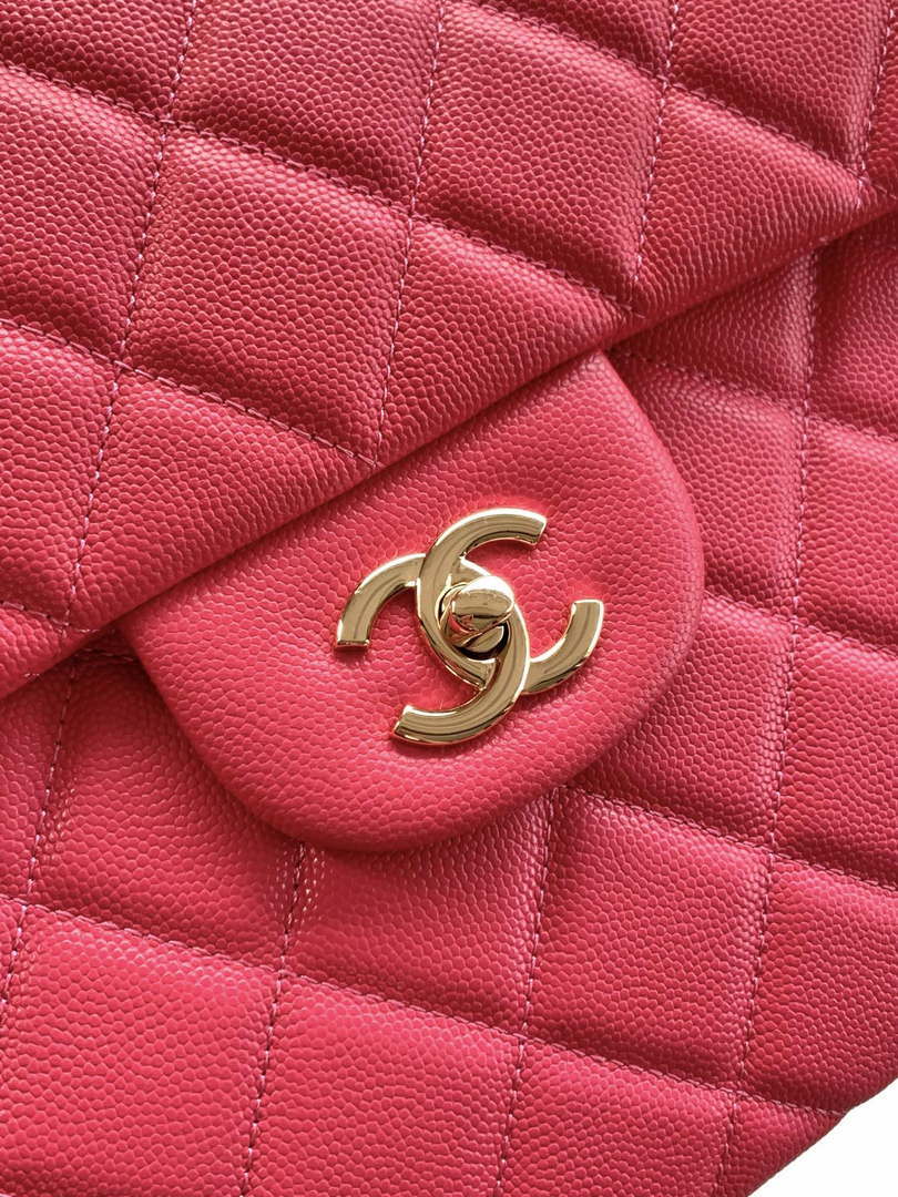 Chanel AS4661 Flap Bag CF Airport Calfskin & Gold-Tone Metal Rose Red - Default Title - View 5