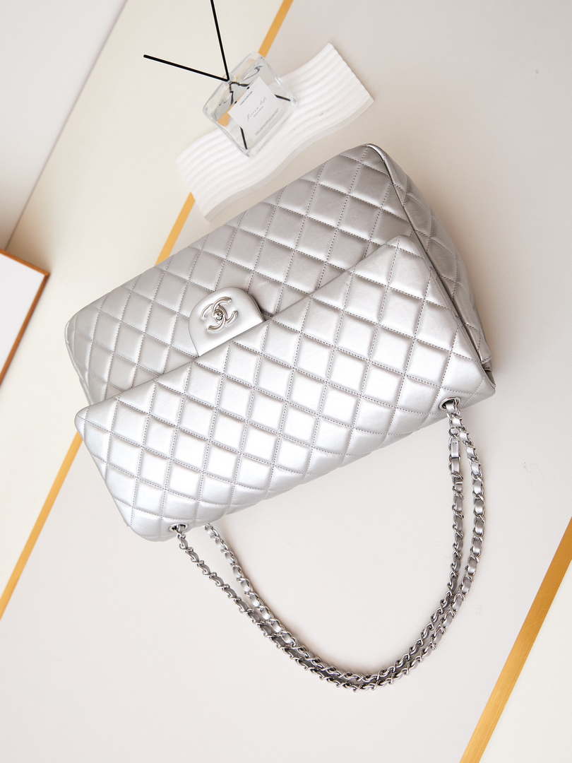 Chanel AS4661 Flap Bag CF Airport Calfskin & Silver-Tone Metal - Default Title - View 7