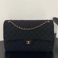Chanel AS4661 Flap Bag CF Airport Velvet & Silver-Tone Metal Black - Default Title - View 1