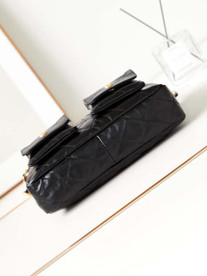 Chanel AS4668 Large Hobo Bag Shiny Calfskin & Gold-Tone Metal Black - Default Title - View 6