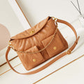Chanel AS4668 Large Hobo Bag Shiny Calfskin & Gold-Tone Metal Camel - Default Title - View 1