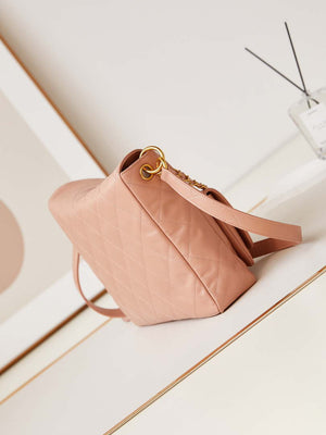 Chanel AS4668 Large Hobo Bag Shiny Calfskin & Gold-Tone Metal Pink - Default Title - View 4