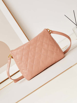 Chanel AS4668 Large Hobo Bag Shiny Calfskin & Gold-Tone Metal Pink - Default Title - View 5