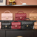 Chanel AP4674 25B  Large Flap Bag with Top Handle Lambskin gold Brown