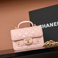 Chanel AP4675 25B  Clutch with chain  Shiny Lambskin Gold-Tone Metal Pink
