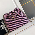 Chanel AS4692 Large Backpack Printed Fabric & Gold Metal Black & Pink - Default Title - View 1