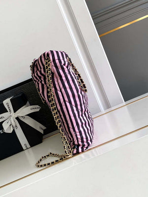 Chanel AS4692 Large Backpack Printed Fabric & Gold Metal Black & Pink - Default Title - View 2