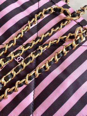 Chanel AS4692 Large Backpack Printed Fabric & Gold Metal Black & Pink - Default Title - View 7