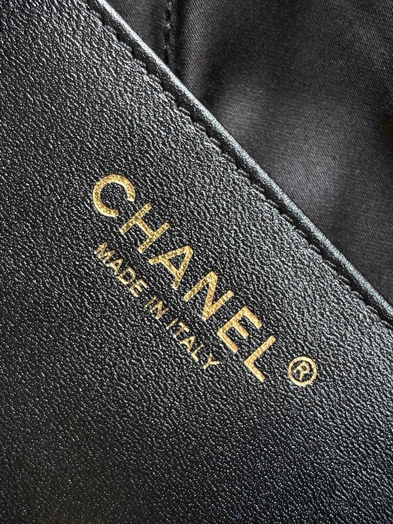 Chanel AS4692 Large Backpack Printed Fabric & Gold Metal White & Black - Default Title - View 9