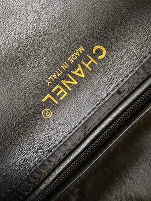 Chanel AS4696 Large Bowling Bag Printed Fabric & Gold-Tone Metal Black & Pink - Default Title - View 9