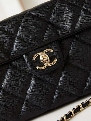 Chanel AS4711  Kelly Bag Calfskin gold tone metal Black - Default Title - View 4