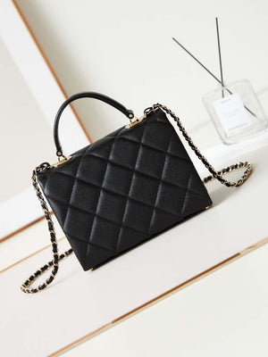 Chanel AS4711  Kelly Bag Calfskin gold tone metal Black - Default Title - View 2