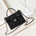 Chanel AS4711  Kelly Bag Calfskin gold tone metal Black - Default Title - View 1