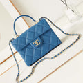 Chanel AS4711  Kelly Bag Calfskin gold tone metal Blue - Default Title - View 1