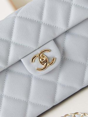 Chanel AS4711  Kelly Bag Calfskin gold tone metal Light Blue - Default Title - View 2
