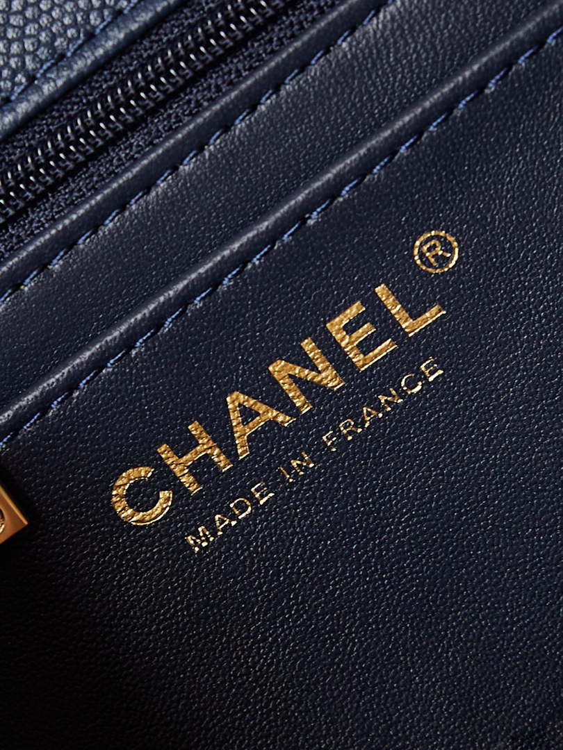 Chanel AS4711  Kelly Bag Calfskin gold tone metal Navy Blue - Default Title - View 8