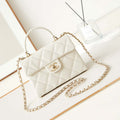 Chanel AS4711  Kelly Bag Calfskin gold tone metal White - Default Title - View 1