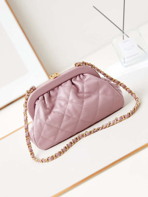 Chanel AS4717 Clutch Lambskin Light Pink - Default Title - View 1