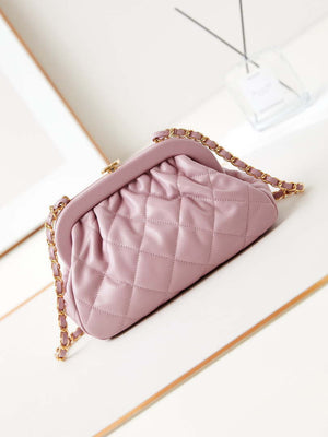 Chanel AS4717 Clutch Lambskin Light Pink - Default Title - View 5