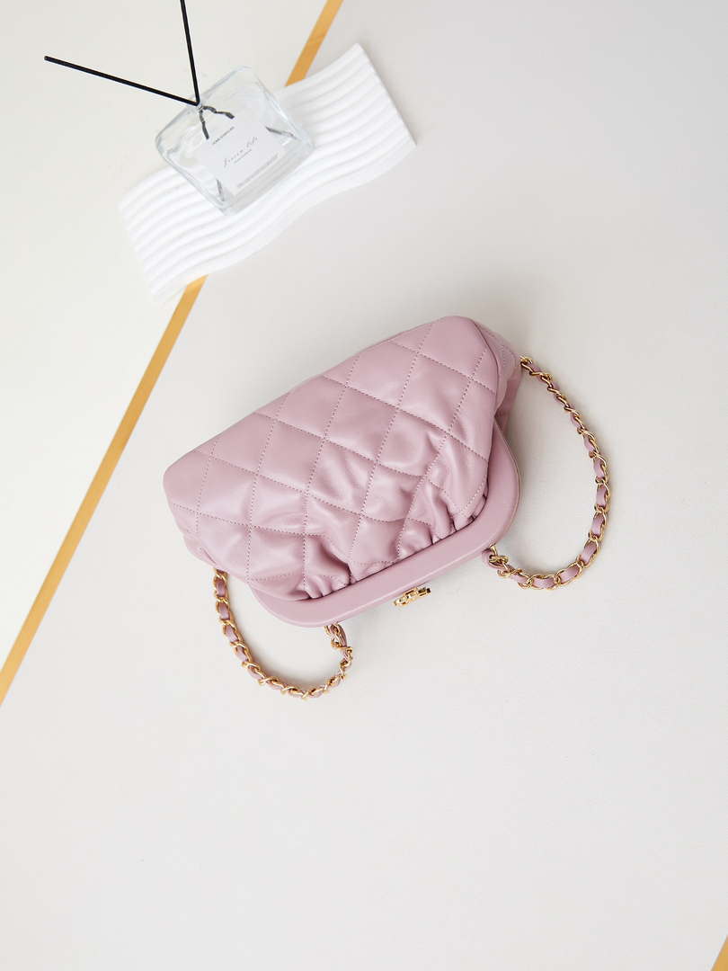 Chanel AS4717 Clutch Lambskin Light Pink - Default Title - View 6