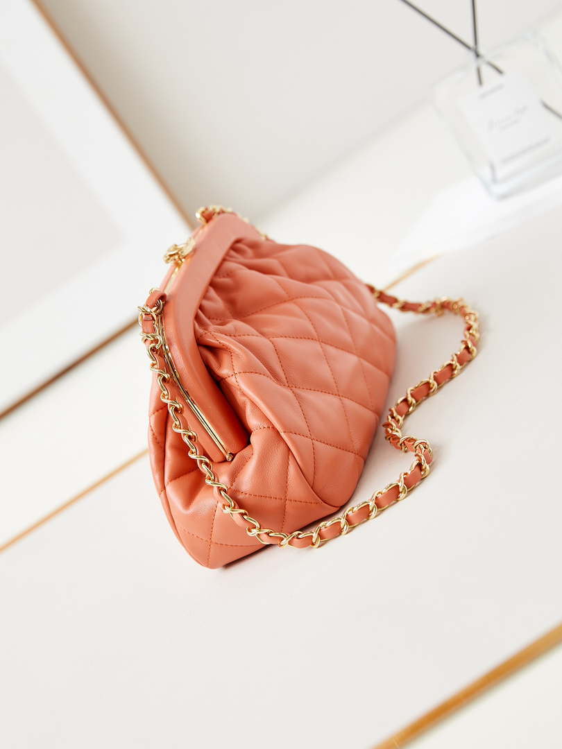 Chanel AS4717 Clutch Lambskin Orange