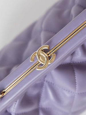 Chanel AS4717 Clutch Lambskin Purple - Default Title - View 2