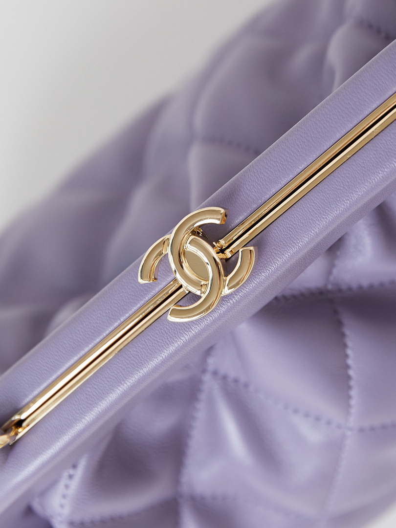 Chanel AS4717 Clutch Lambskin Purple - Default Title - View 2