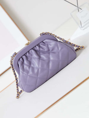 Chanel AS4717 Clutch Lambskin Purple - Default Title - View 5