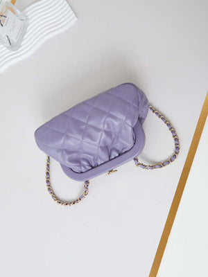 Chanel AS4717 Clutch Lambskin Purple - Default Title - View 8