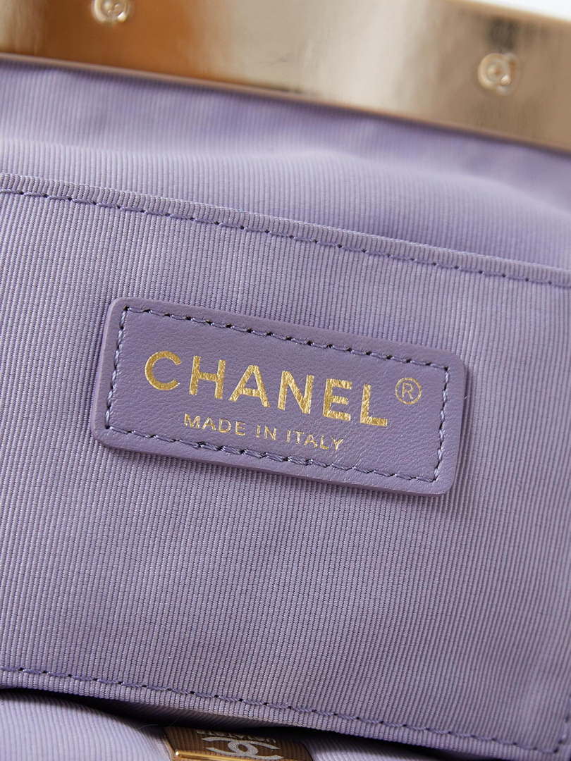 Chanel AS4717 Clutch Lambskin Purple