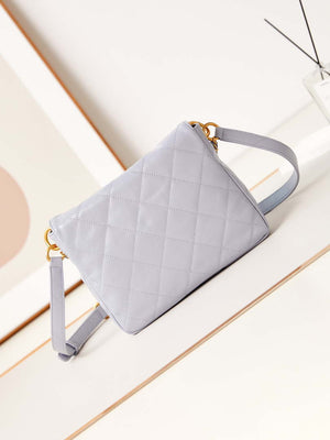 Chanel AS4743 Hobo Handbag Shiny Calfskin & Gold-Tone Metal Light Purple - Default Title - View 5