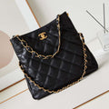 Chanel AS4754 24P New Hobo Bag Black Lambskin - Default Title - View 1
