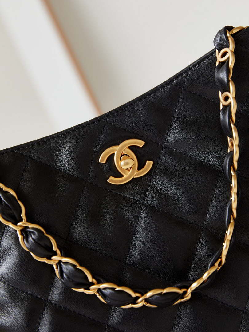 Chanel AS4754 24P New Hobo Bag Black Lambskin - Default Title - View 2