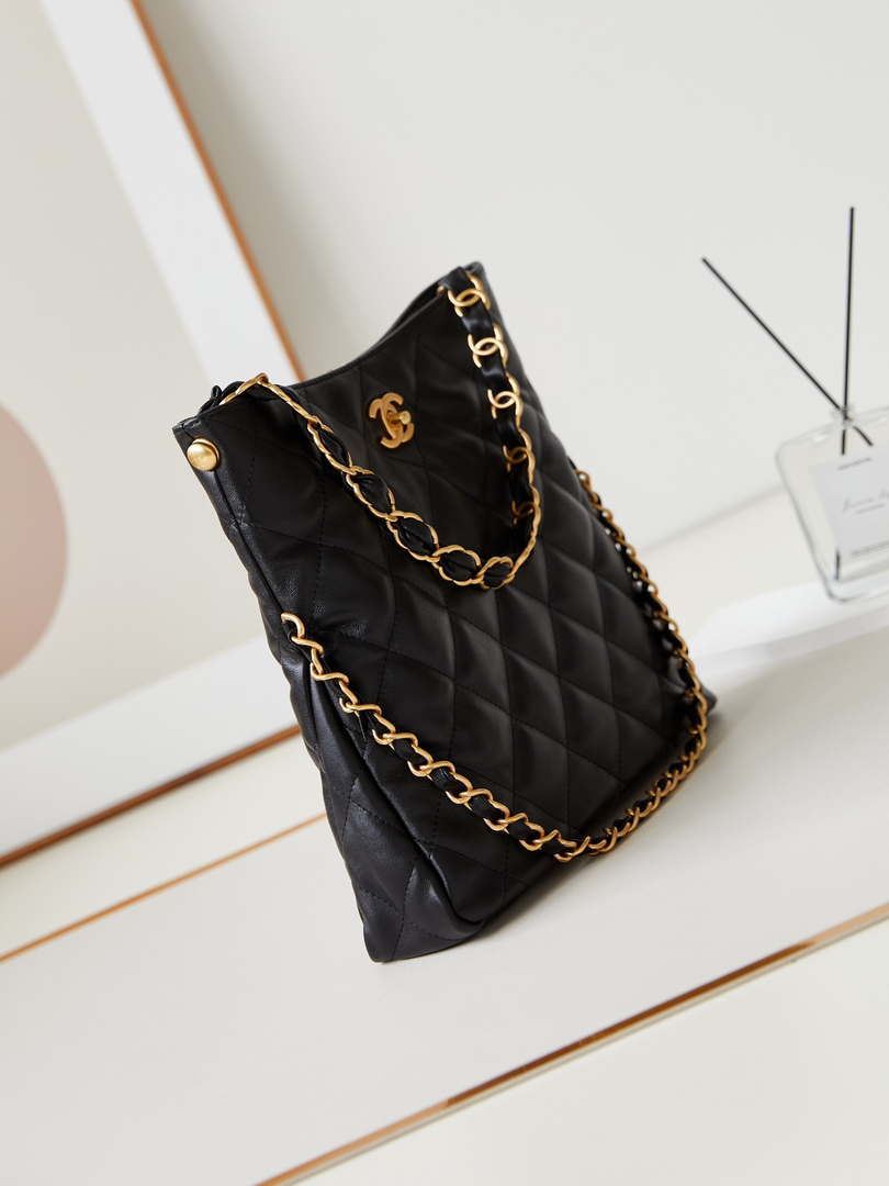 Chanel AS4754 24P New Hobo Bag Black Lambskin - Default Title - View 4